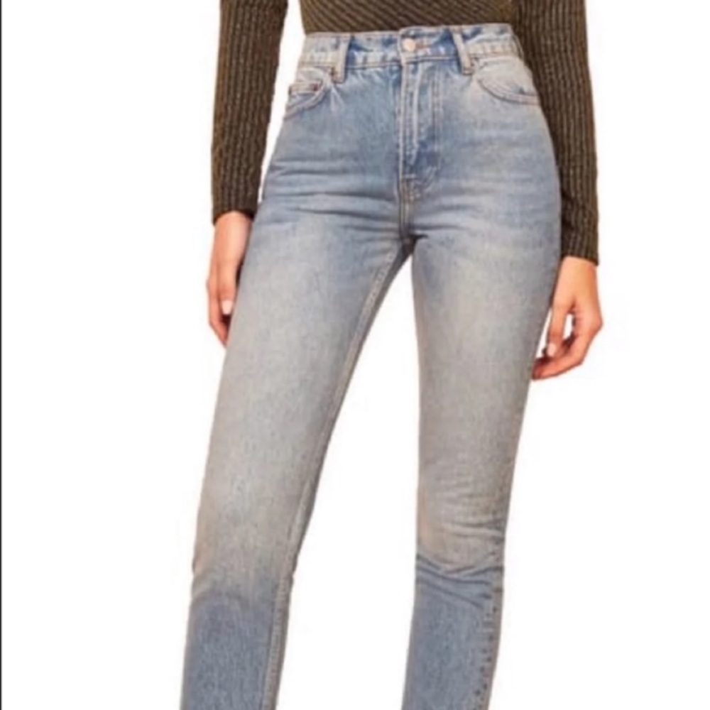 Reformation Julia Cigarette Jeans - Light Wash Size 28